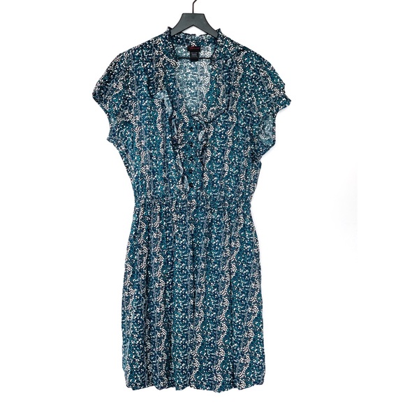 torrid Dresses & Skirts - Torrid • Teal Floral Print Ruffled Bubble Dress